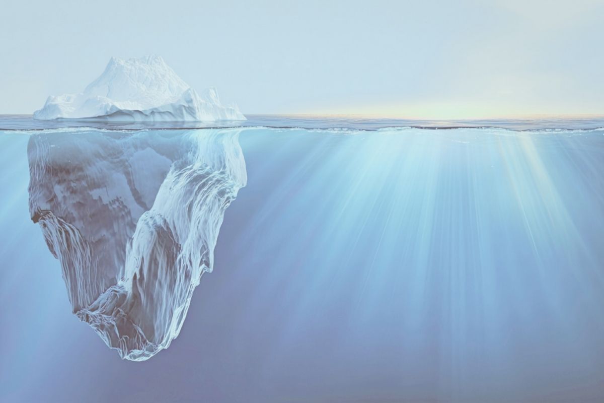 Eisberg als Symbol für das Unterbewusstsein