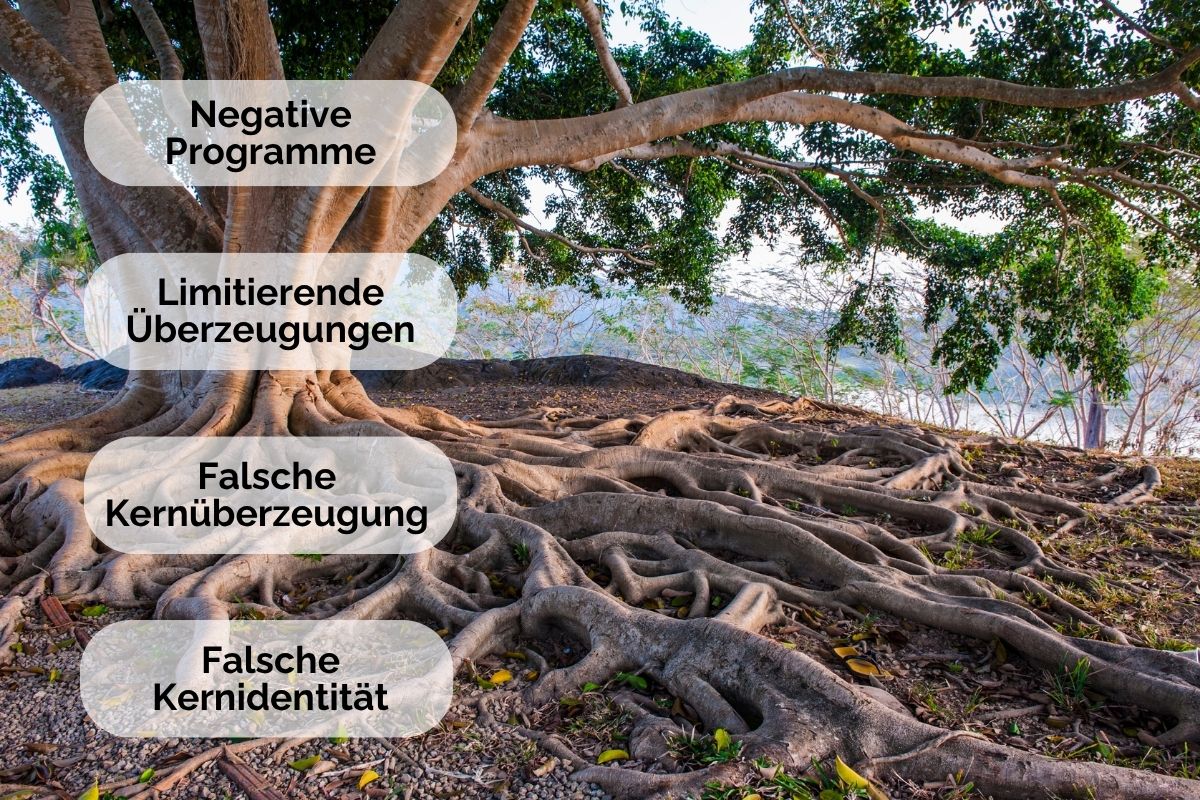 Baum mit Schichten negativer Überzeugungen